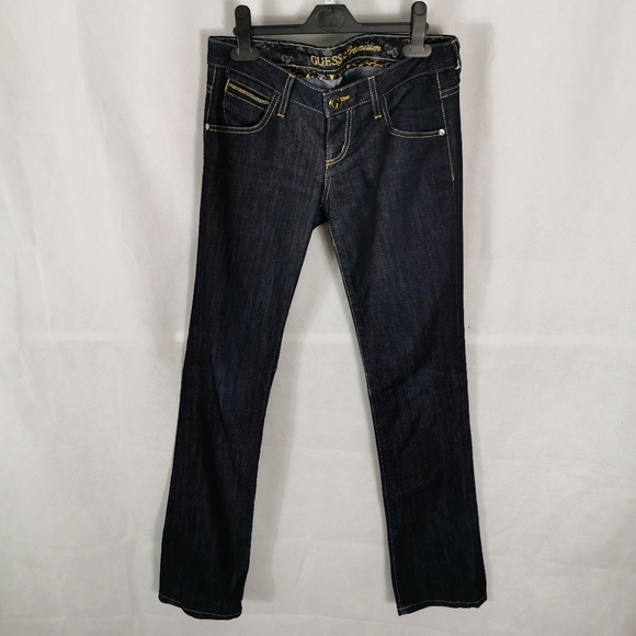 Guess Denim - Ladies Vintage Y2K 2000s Jeans Size 6 8 27 GUESS PREMIUM Straight Leg